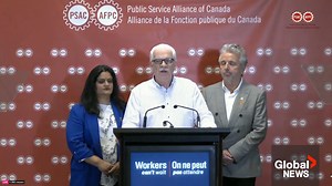 20K views · 39 reactions | WATCH: The Public Service Alliance of Canada (PSAC) national president Chris Aylward announced Monday that if a deal isn't reached with the federal government by Wednesday, Canada's public service workers, notably from the Canada Revenue Agency (CRA), will go on strike. Read more: https://globalnews.ca/news/9628778/psac-government-workers-strike-wednesday/ | Global News | Facebook