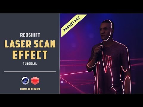 Redshift laser scan effect [CINEMA 4D]