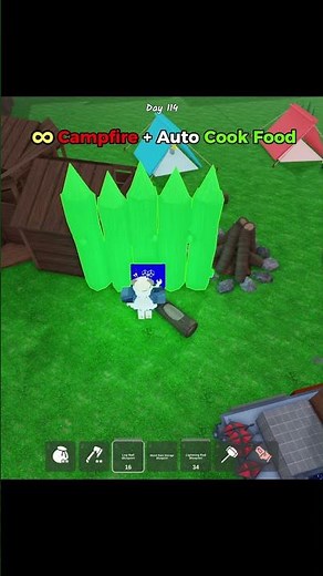 ∞ Campfire + Auto Cook Food in 99 Nights in the Forest | Roblox