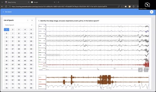 how to draw baseline and use reference lines for scoring slow waves