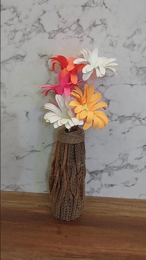 unique flower vase | flower vase making with cardboard