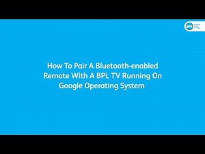 How to pair a Bluetooth-enabled remote with your BPL TV (Google OS).