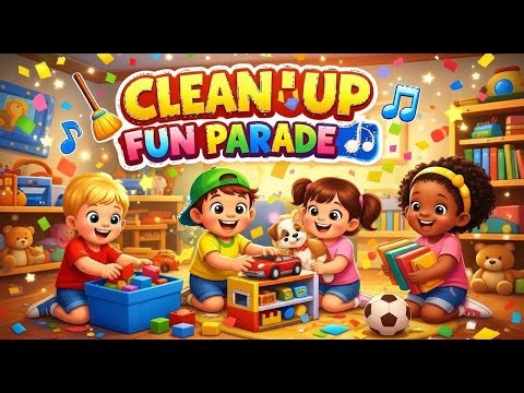 Clean Up Fun Parade | Fun Cleaning Song for Kids 🎵