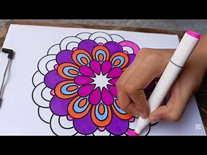 "Relaxing Mandala Coloring: Stress Relief & Mindfulness Through Art 🎨✨"