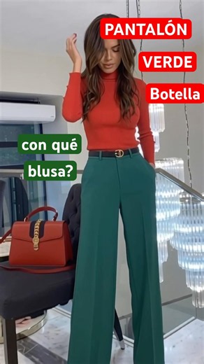Bottle green pants: what top to wear with them? #clothes #pants #colors #combinations