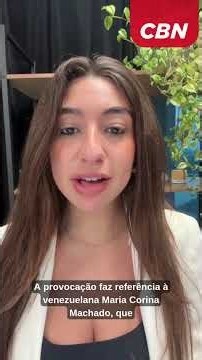 Vencedora do Nobel da Paz ironiza Trump ao vencer o prêmio