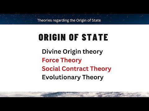 Origin of State : Theories (Divine Theory, Force Theory, Social Contract & Evolutionary Theory)