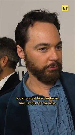 2.6M views · 10K reactions | Jim Parsons explains the secret behind his new beard and says he's looking forward to running into Katie Holmes at this year's CFDA Awards. | Entertainment Tonight | Facebook