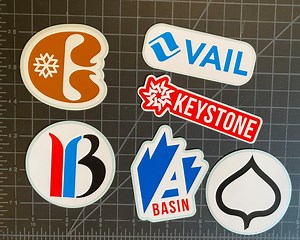 Colorado Ski Resort Decals, Stickers for Water Bottle, Yeti, Car, Ski Carrier, Helmet, Laptop, Copper, A Basin, Aspen (new Logo), Ski Gift - Etsy