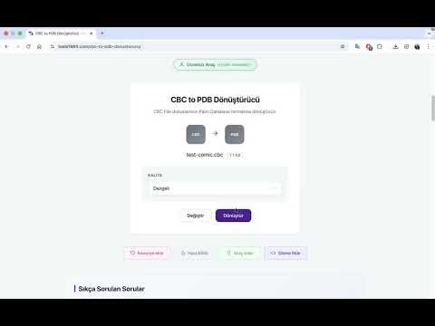 CBC to PDB Dönüştürücü | Çizgi Roman Arşivlerini PDB Formatına Ücretsiz Çevirin