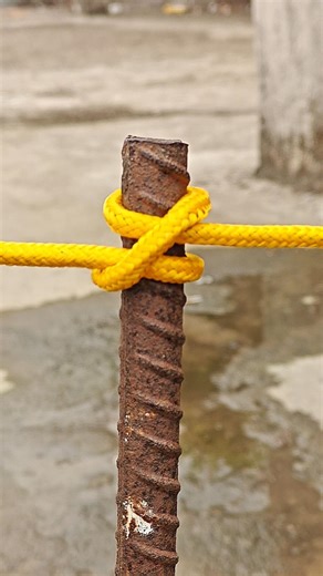 Strong Rope Knot on Steel Rod Easy & Secure Knot Trick ✅💯 #shorts #lifehacks #viral
