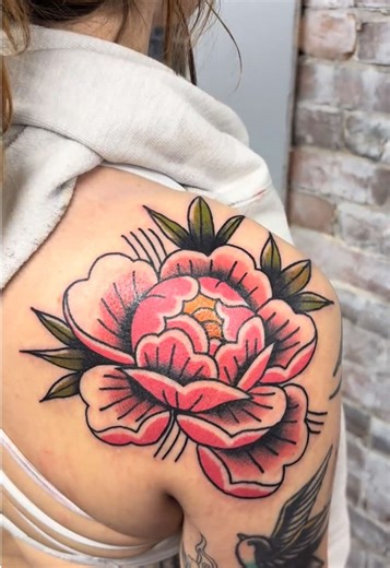 Peony Tattoo by Crab Tatts