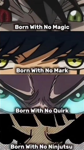 most powerful without any power #anime #animeedit #naruto #edit #doraemon#myheroacademia#blackclover