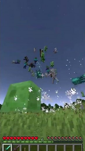 周りのモブを吸収して巨大化するスライム【マイクラコマンド】