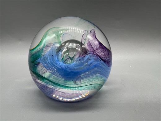 Vintage Purple Caithness Scotland Mooncrystal Glass Paperweight | Crystal Paperweight | Caithness Paper Weight | Vintage Paper Weight | 1694 - Etsy