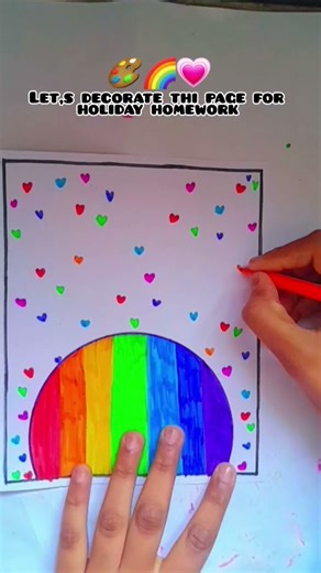 🌈✨️#DECORATING#Page for holiday #homework#💝