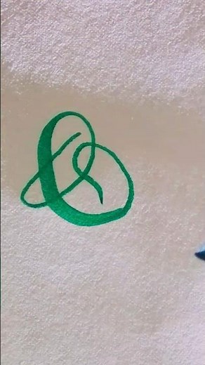 Latter O stylish handwriting cut marker use