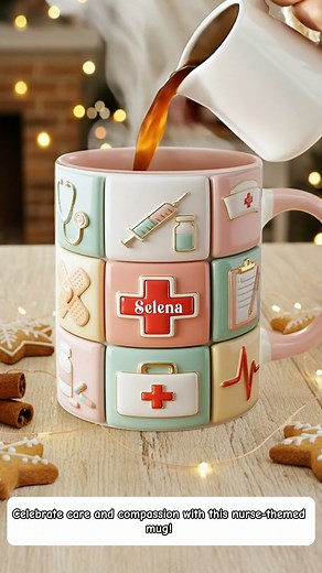 💫 Brighten up her break time! This Mug with a medical patchwork design celebrates every amazing nurse. 🩺 Order yours now 👉: homacus.com/01tolu281025 #homacus #personalizedgift #giftidea #giftfornurse #mug #nursegift #nurselife #medicaldecor #coffeevibes #drinkware | Homacus Universe