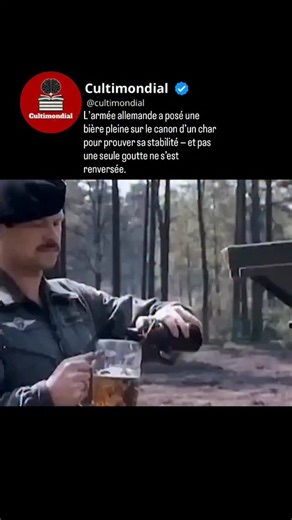 Culture • Histoire • Traditions • Art | lemagne, années 1980. Pour démontrer la précision et la stabilité exceptionnelles de son char Leopard 2, l’armée allemande réalise une... | Instagram