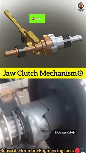 Jaw Clutch Mechanism🤯😱| Jaw Clutch | Clutch Mechanism#clutch #shorts #mechanical #mechanism #car #yt