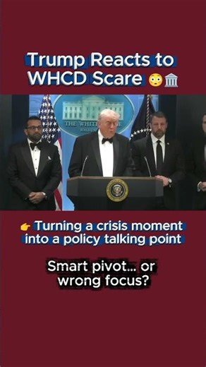 Trump Reacts to WHCD Scare 😳🏛️ #Trump