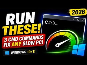 3 CMD Commands That Will Fix ANY Slow PC (Windows 10/11) 🚀
