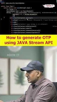 How do you generate an OTP using Java Stream API ? | #javainterviewquestions #javaprogramming