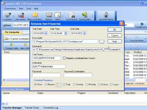 FTP Client 101: Using the "Send to Scheduler" Tool in Ipswitch WS FTP Professional