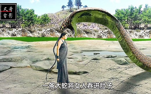 一条大蛇将女人吞进肚子，没想到却是大蛇悲剧了，印度电视剧奇幻