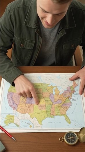“Can you find all 50 US states on the map? 🇺🇸🗺️”#usa #america