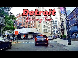 DETROIT MICHIGAN , Driving in Downtown Detroit , Detroit Tour 2023