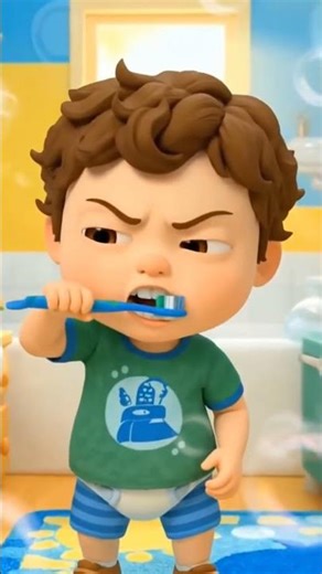 Main Brush Nahi Karunga! 😡🪥 | Funny Baby Cartoon | Kids Short Video