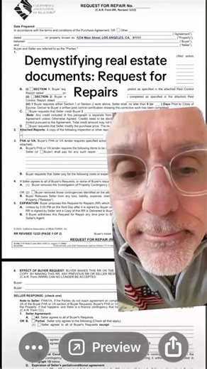 Demystifying real estate documents: Request for repairs