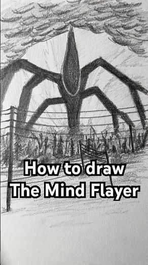 How to draw The Mind Flayer from Stranger Things! Easy! #art #strangerthings #howtodraw