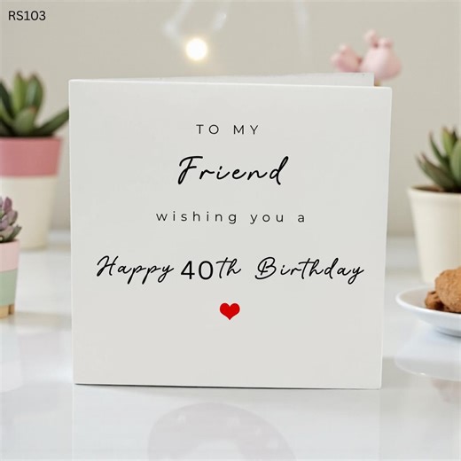Personalized 40th Birthday Card for Friend Her Him, Funny 40th Birthday Card for Best Friend, Custom Name Milestone Birthday Card - Etsy