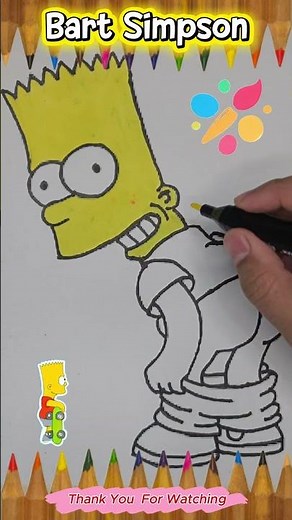Easy Bart Simpson Coloring for Kids!