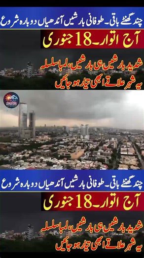 Pakistan Weather Alert – 18 January | Heavy Rain, Strong Winds & Thunderstorms Excepted in Pakistan #RainForecast #PakistanNews #WeatherAlert #pakistanweather #HeavyRain