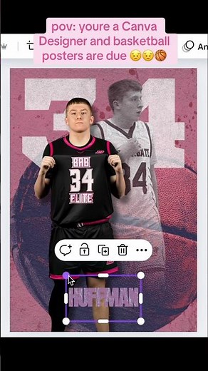 Designing a basketball poster template in Canva #sportsdesign #seniorphotos #basketballedit