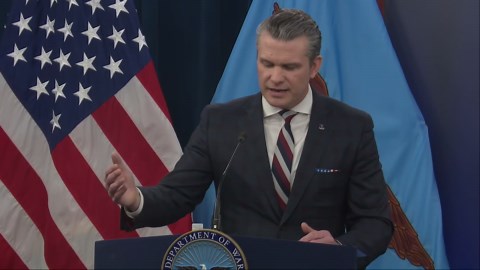 Hegseth says US sunk Iranian warship with torpedo, marking a first since World War II