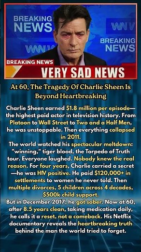 At 60, The Tragedy Of Charlie Sheen Is Beyond Heartbreaking
