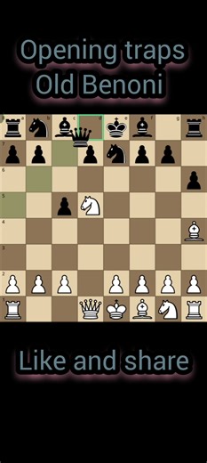 🔥 opening traps Old Benoni 🔥 WIN FAST#subscribe #chess #chesss trategy