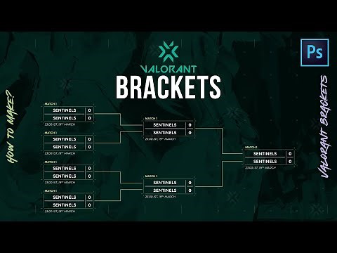 How to Make Valorant Tournament Brackets like VCT? | Adobe Photoshop | #FreeTemplate