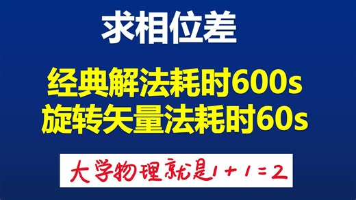 求不同位置点的相位差 普通物理全程班 大学物理期末考试冲高分