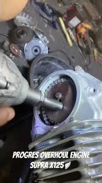 Progres overhoul engine honda supra x125 old🪽 #restorasi ##overhoul #suprabapak #supra #suprax125