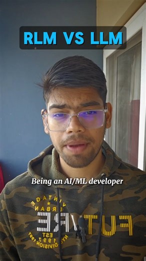 Harsh Shukla | Tech • AI on Instagram: "What is Recursive Language Model. How it's better than LLM. Divide and Conquer Approach. . . . . . #fyp #explore #reelitfeelit #maths #machinelearning [AI, Machine Learning, ML, Artificial Intelligence, Deep Learning, Data Science, Python, Coding, Programming, Software Engineer, Web Development, BTech, Engineering, Computer Science, CS Student, College Life, Placement, Internship, Roadmap, Career Advice, Tech, Technology, Future of AI, GenAI, ChatGPT, LLM,