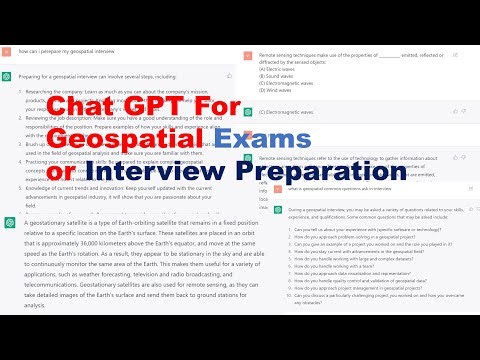 RS & GIS QA 33 How to Prepare for Geospatial interview or Exams using Chat GPT