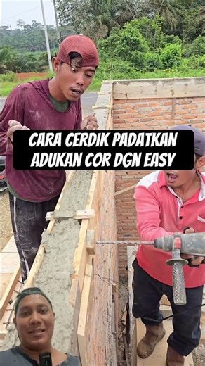 Easy and creative way to compact concrete mix #shorts #diy #craft #carpentry #construction