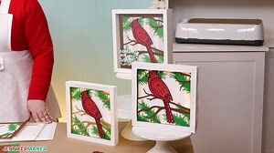 Paper Cardinal Shadow Box: How to Make an Easy Gift with Free SVG!