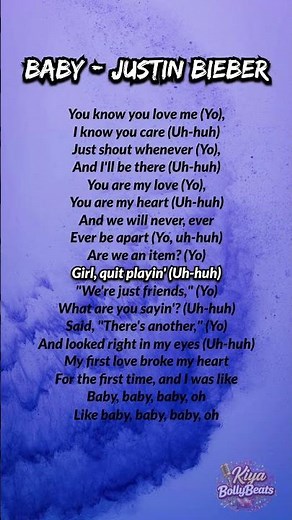 Baby - Lyrics | Justin Bieber ft. Ludacris | #song #songlyrics #lyricsshorts