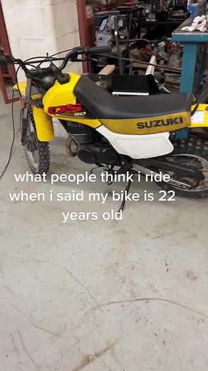 Vintage Suzuki DS80 Motocross Racing Bike